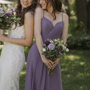 Hayley Paige Chiffon Gown 5659 in Wisteria